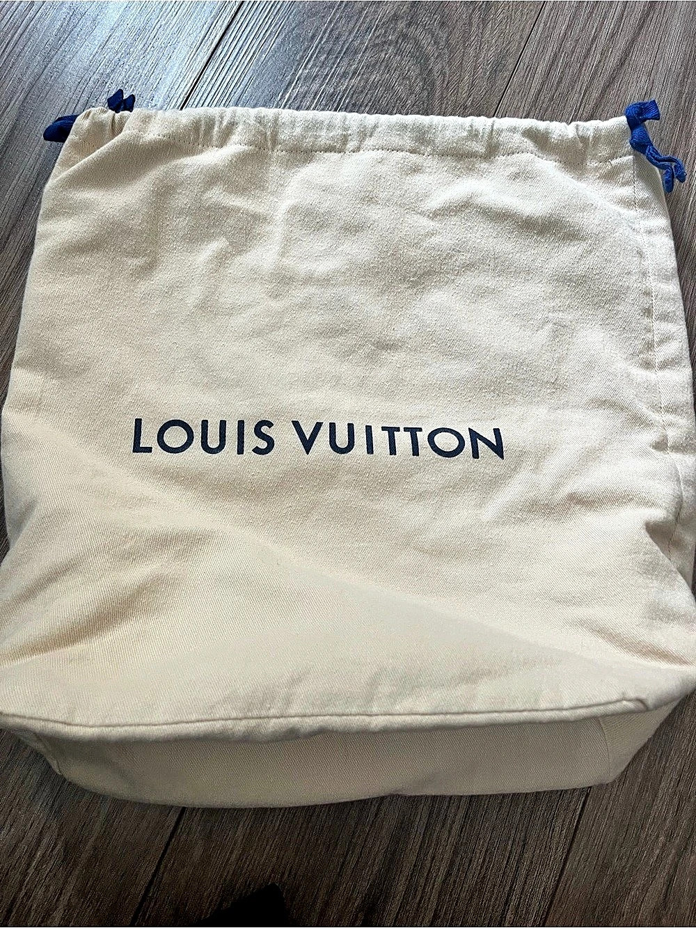Louis Vuitton Drawstring Dust Bag in cream